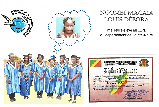 Débora, une filleule de L'APPEL : Major nationale de sa promotion (République du Congo)